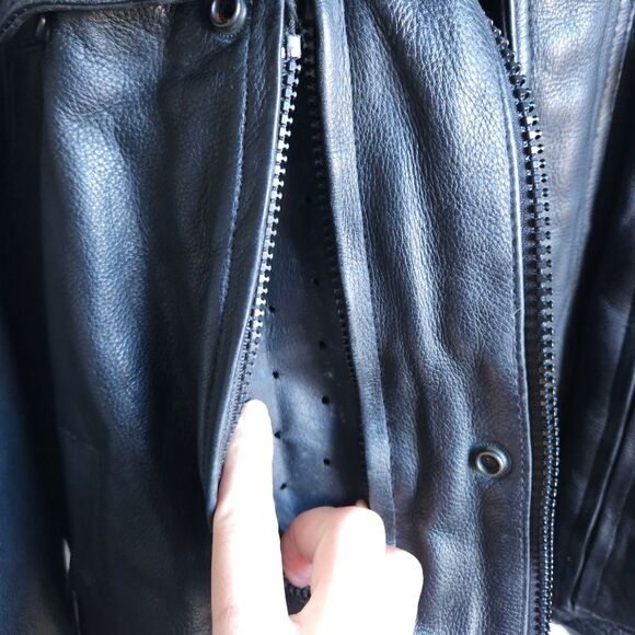Leather Works Vintage Insulated Motorcycle Jacket Women's XL 16 Utility Heavy 3M - Picture 7 of 9